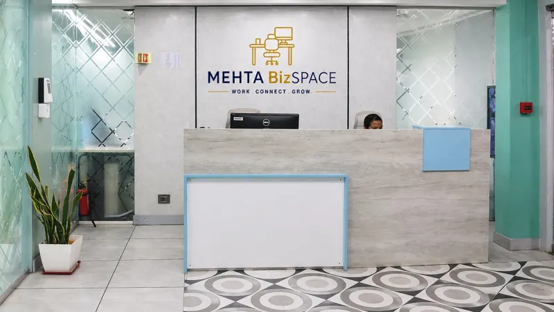 Mehta Biz Space reception desk